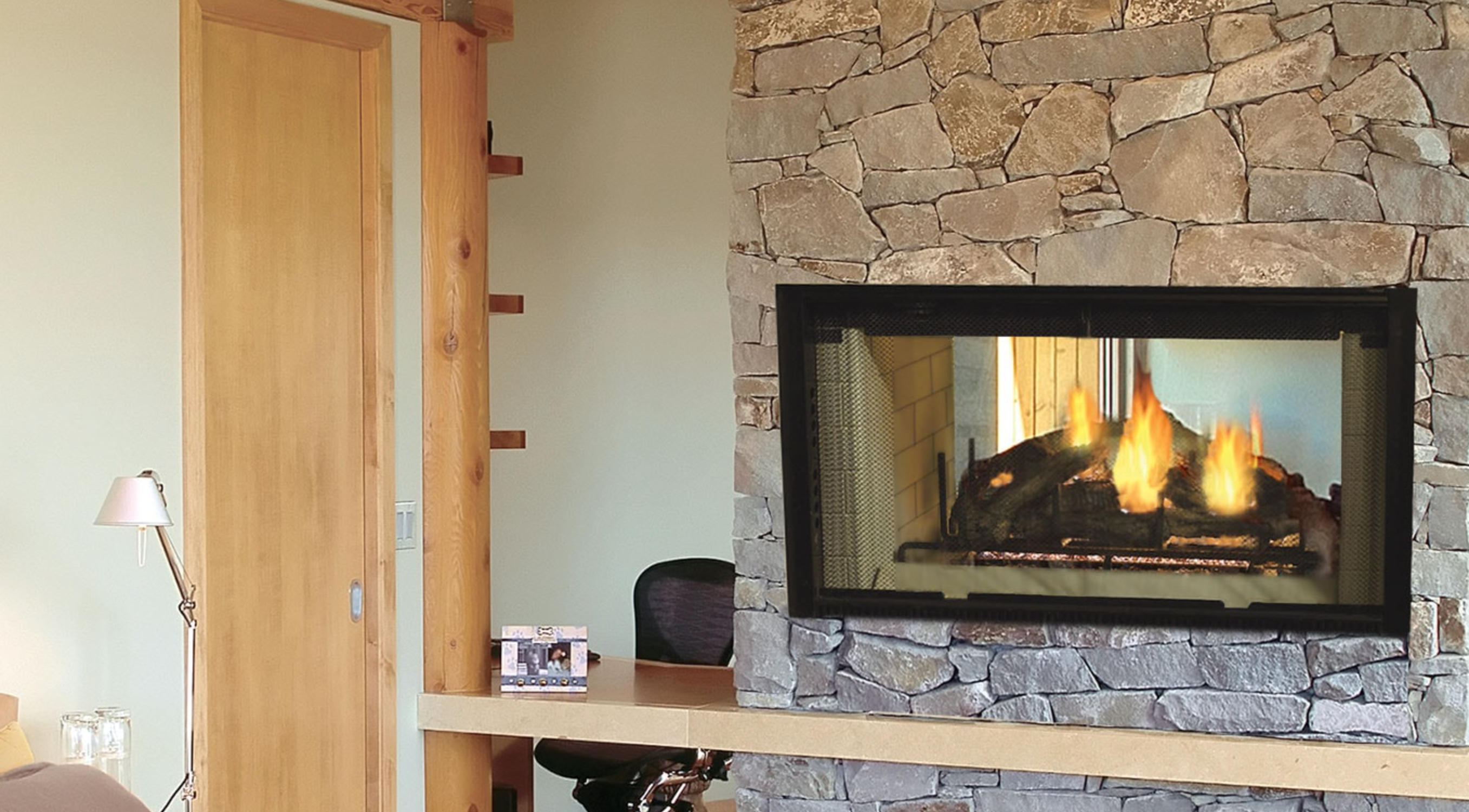 Majestic 42" Designer Series Radiant See-Through Wood Burning Fireplace